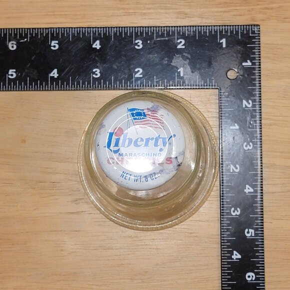 Vintage 1776-1976 Bicentennial Liberty Maraschino Cherries Bell Shaped 6 oz Jar - Picture 9 of 11